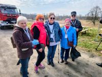 Dyrektor CUS z uczestnikami akcjii