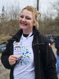 Koordynatorka akcji W Lubiczu Dolnym Kasia Gałka